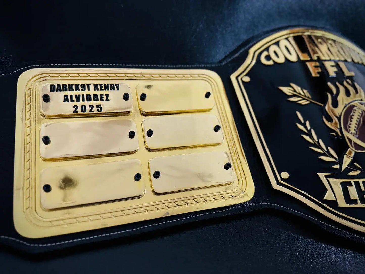 The Ultimate FFL Champion Belt with Nameplates