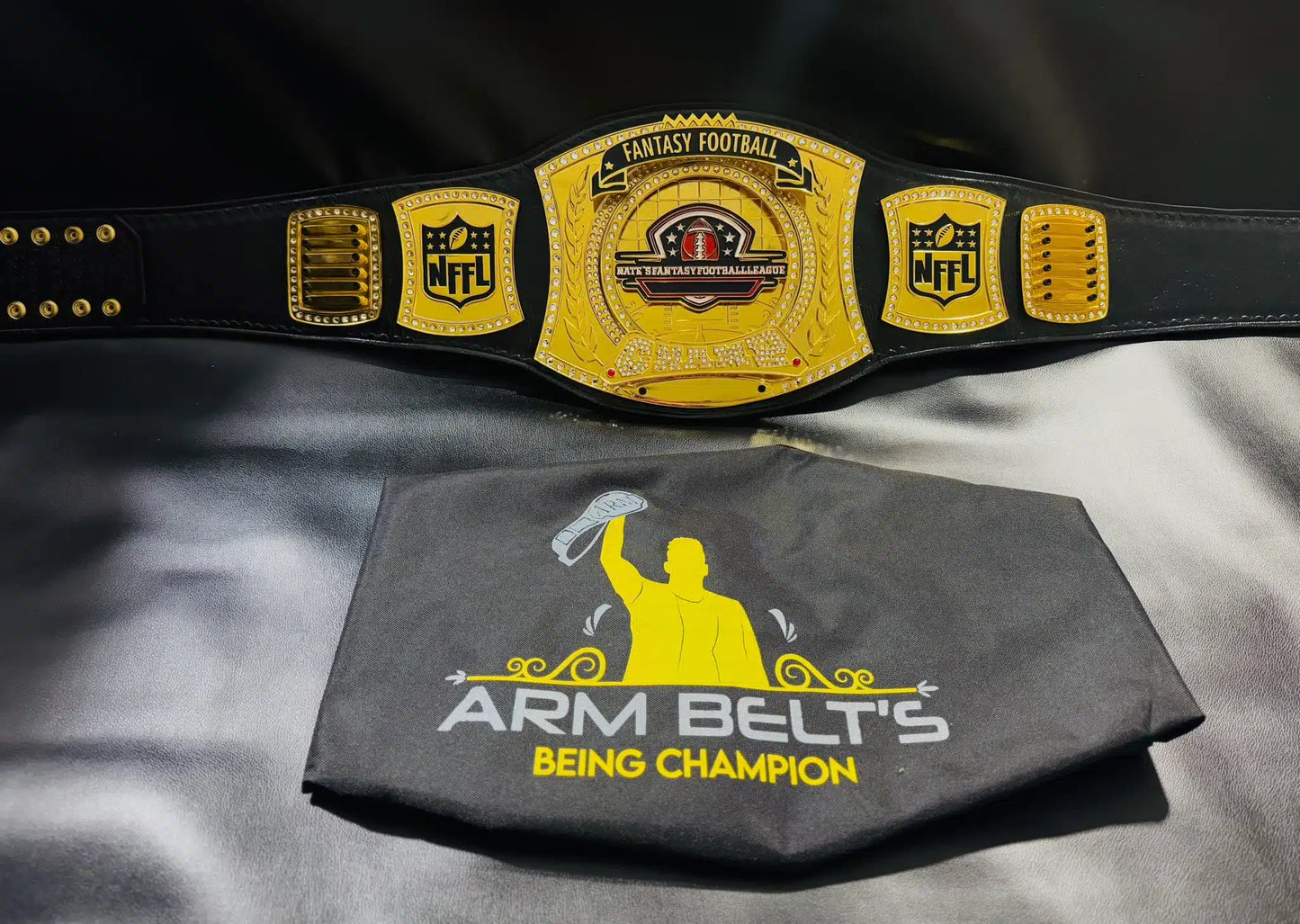 Fantasy Football Title Belt with Name Plates