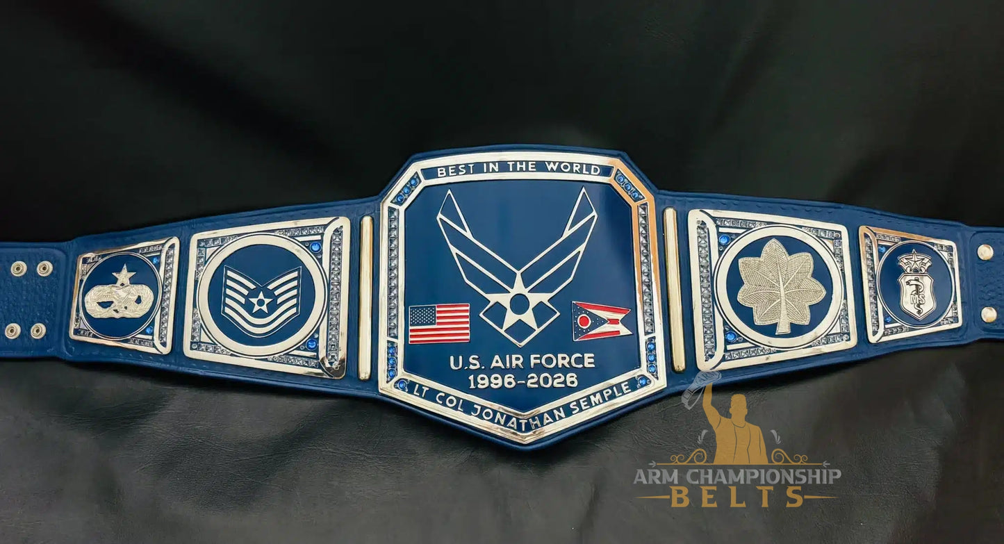 Best in the World – Custom U.S. Air Force Military Retirement Belt