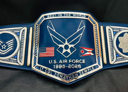 Best in the World – Custom U.S. Air Force Military Retirement Belt