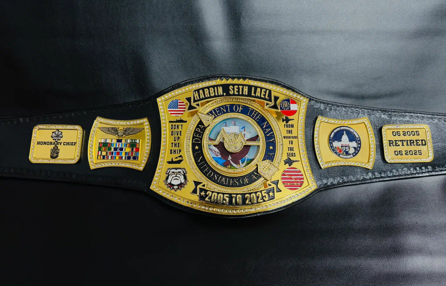 Custom Military Retirement Belt