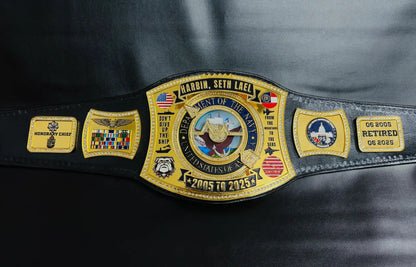 Custom Military Retirement Belt