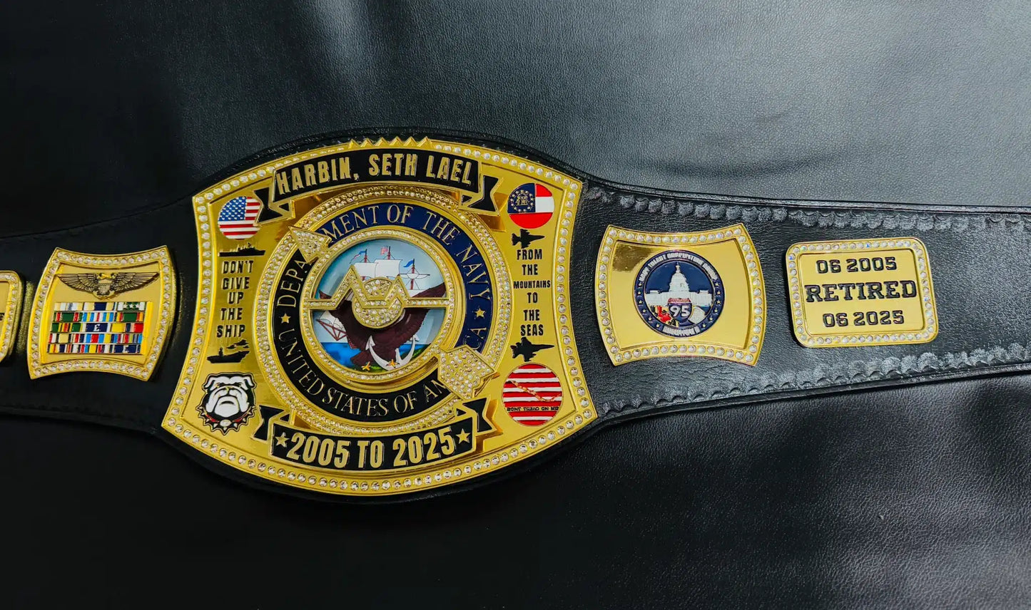 Custom Military Retirement Belt