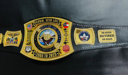 Custom Military Retirement Belt