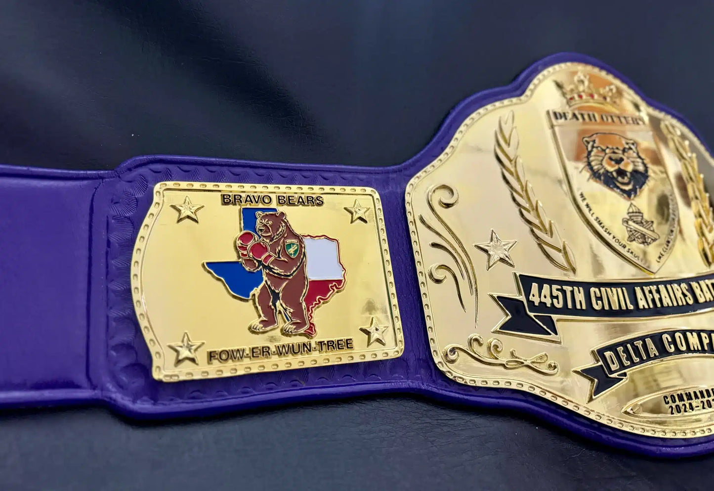 Custom Military Commander Championship Belt