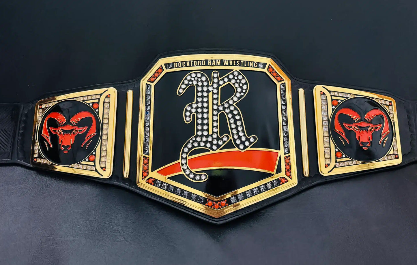 Elite Custom Championship Belt for Rockford Ram Wrestling