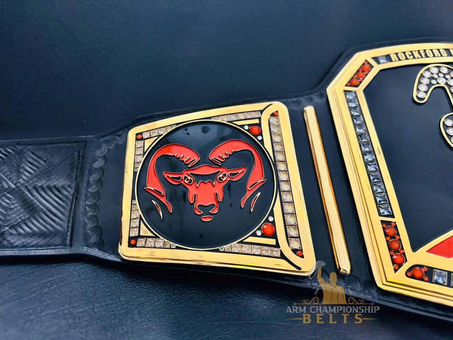 Elite Custom Championship Belt for Rockford Ram Wrestling