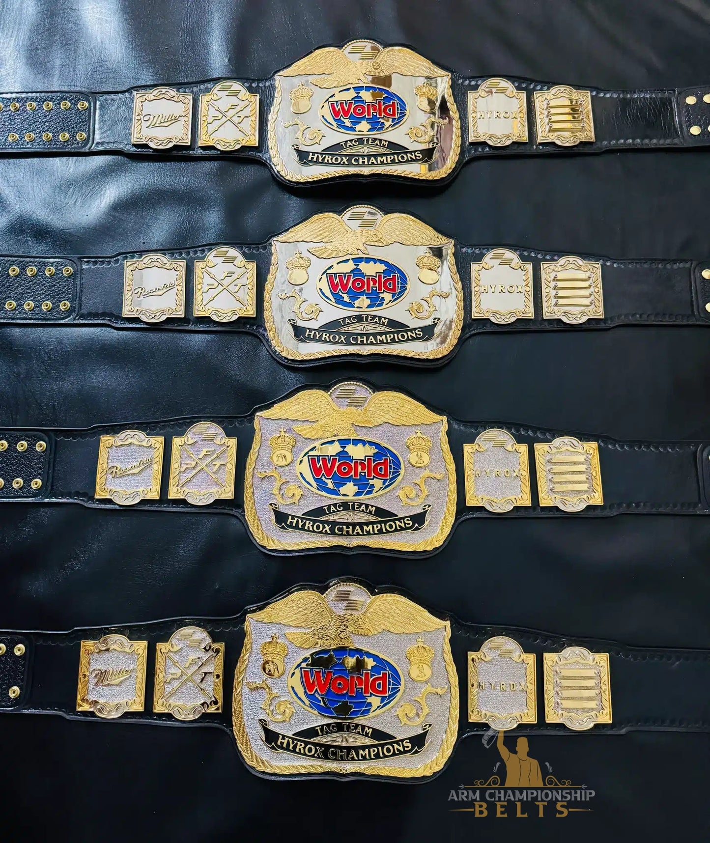 Tag Team World Fitness Championship Belts – Made for HYROX Competition