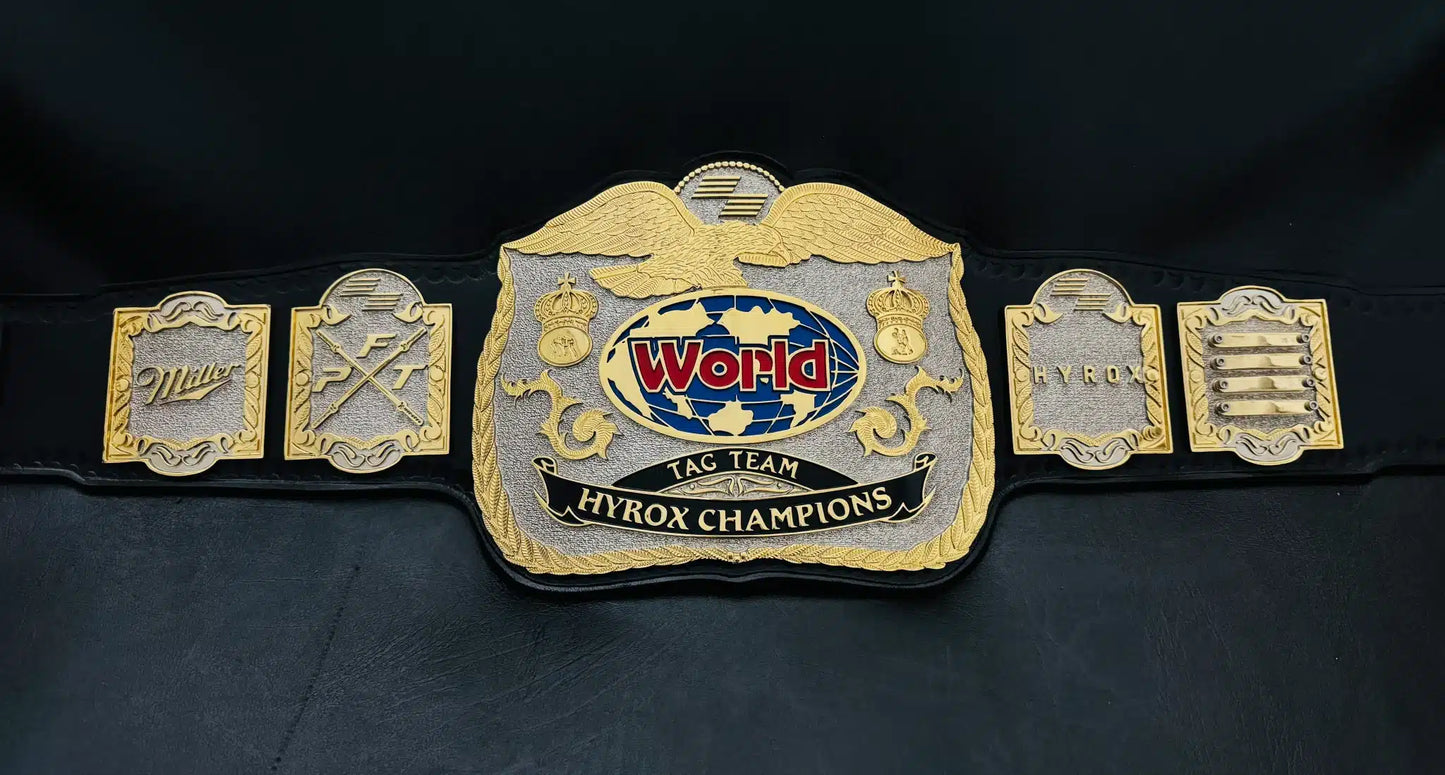 Tag Team World Fitness Championship Belts – Made for HYROX Competition