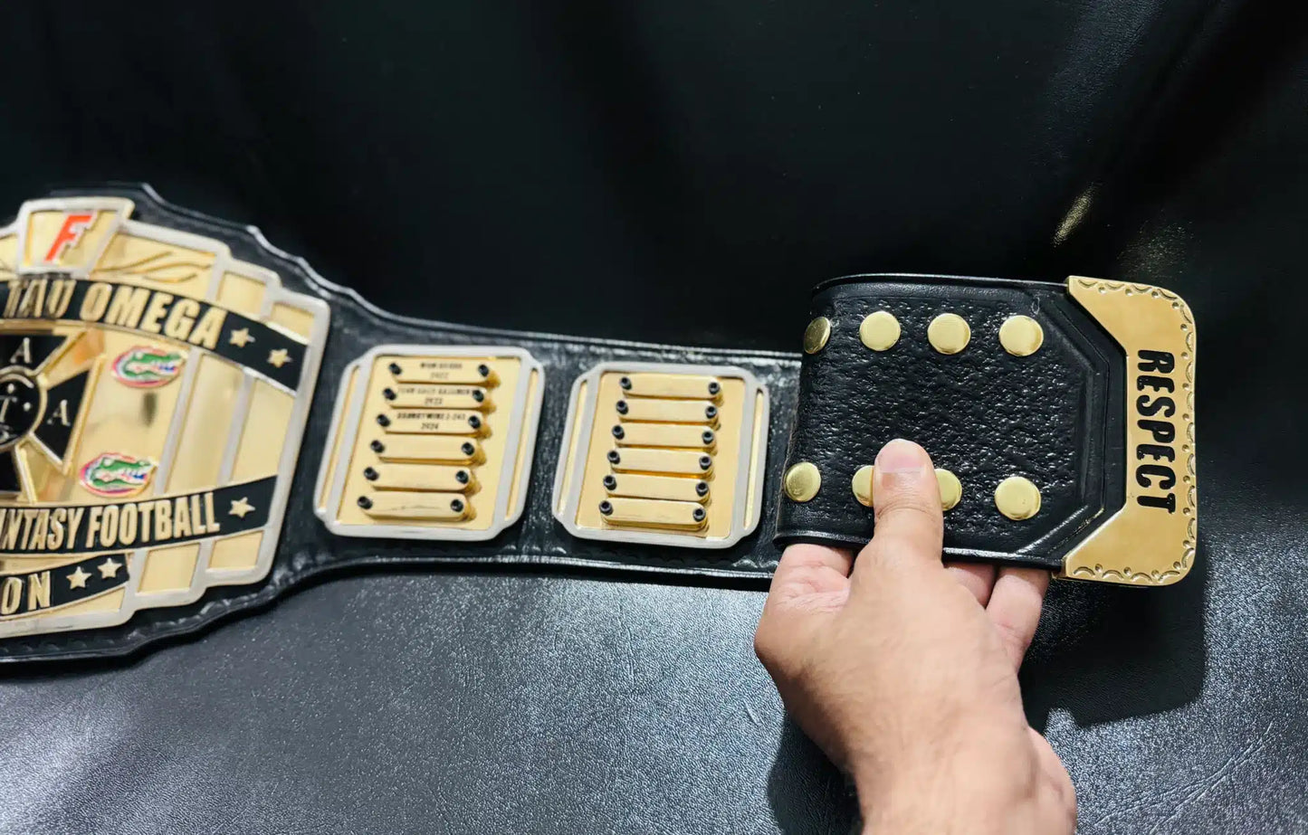 Alpha Tau Omega Fantasy Football Champion Belt