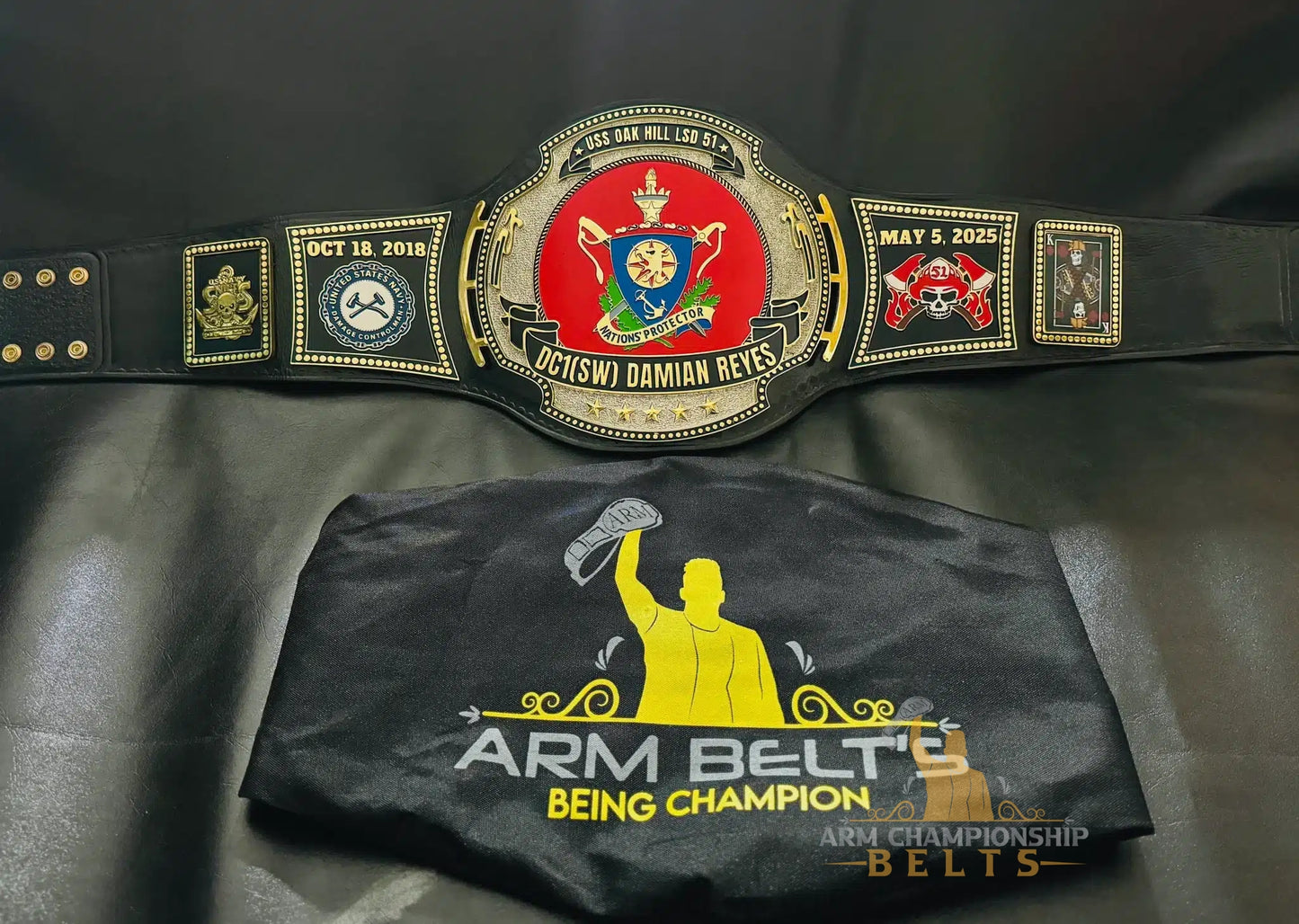 Custom Navy Damage Control Championship Belt
