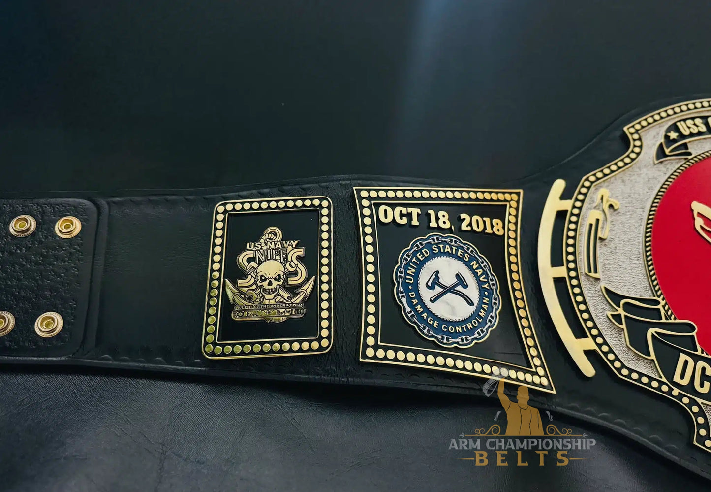 Custom Navy Damage Control Championship Belt