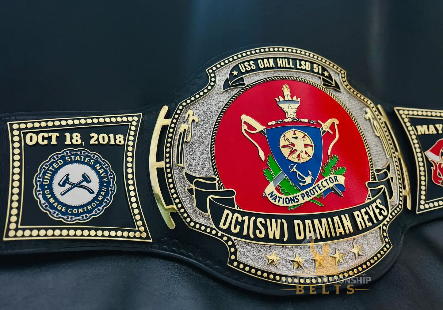 Custom Navy Damage Control Championship Belt