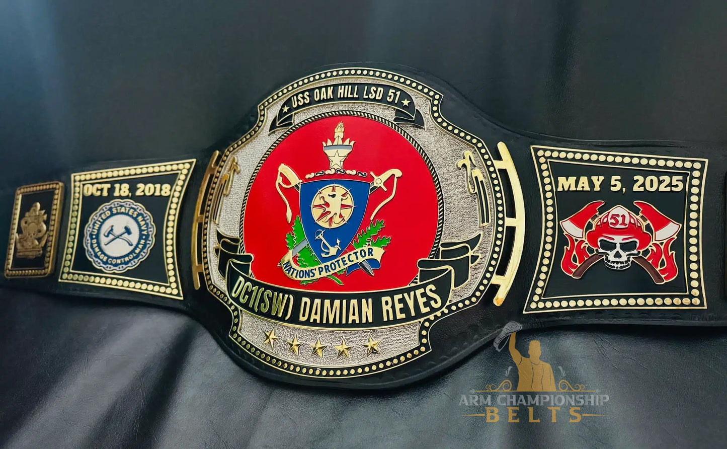Custom Navy Damage Control Championship Belt