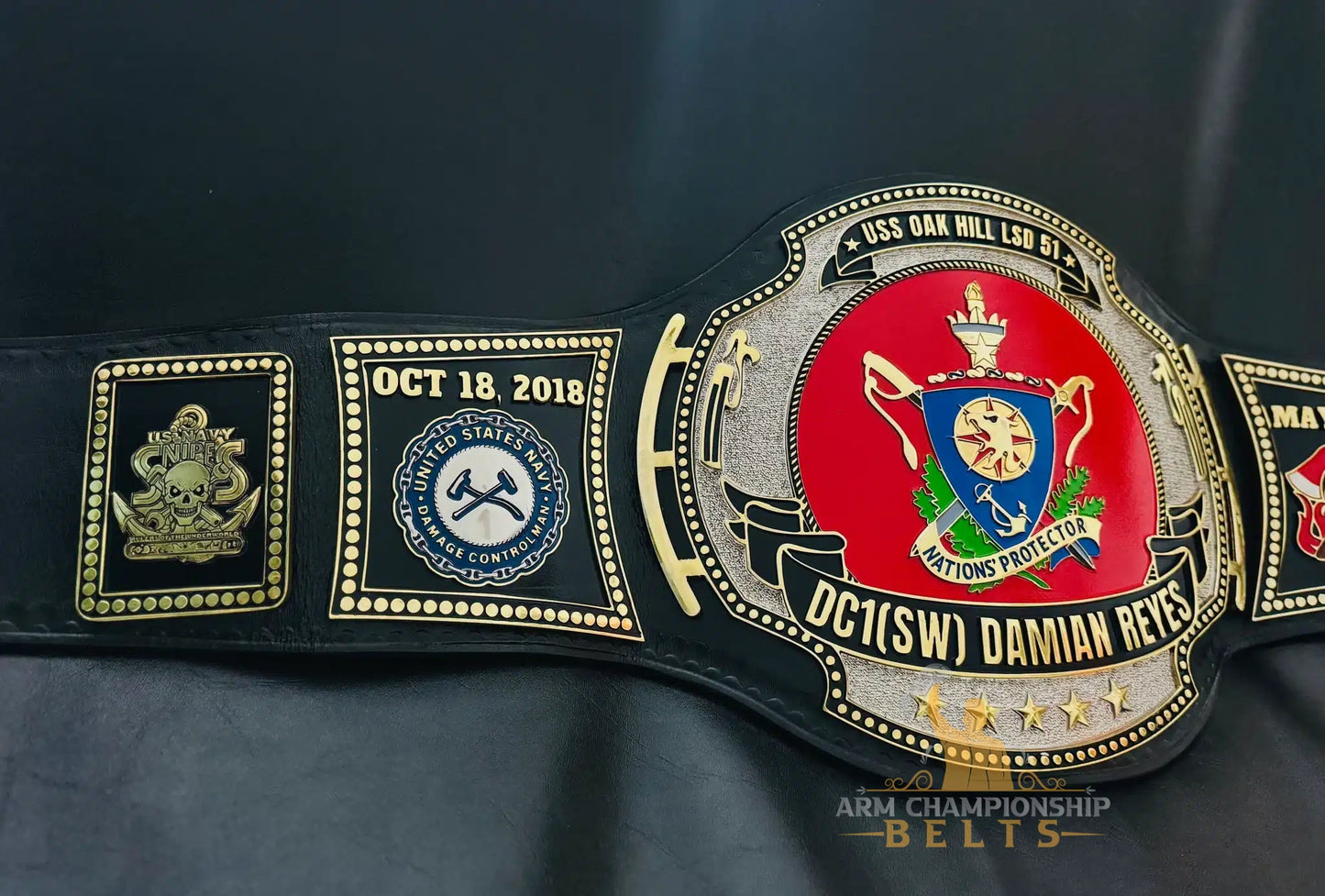 Custom Navy Damage Control Championship Belt