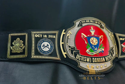 Custom Navy Damage Control Championship Belt
