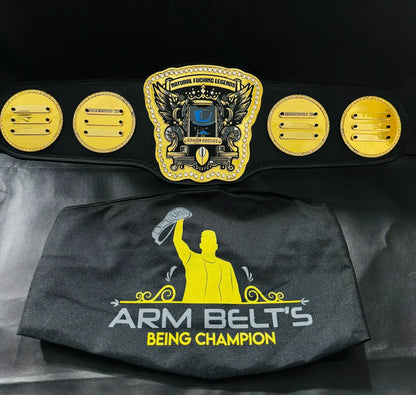 Custom Fantasy Football Championship Belt – Gold Crystal Edition