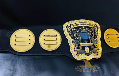 Custom Fantasy Football Championship Belt – Gold Crystal Edition