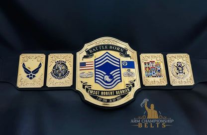 Battle Born Military Retirement Championship Belt