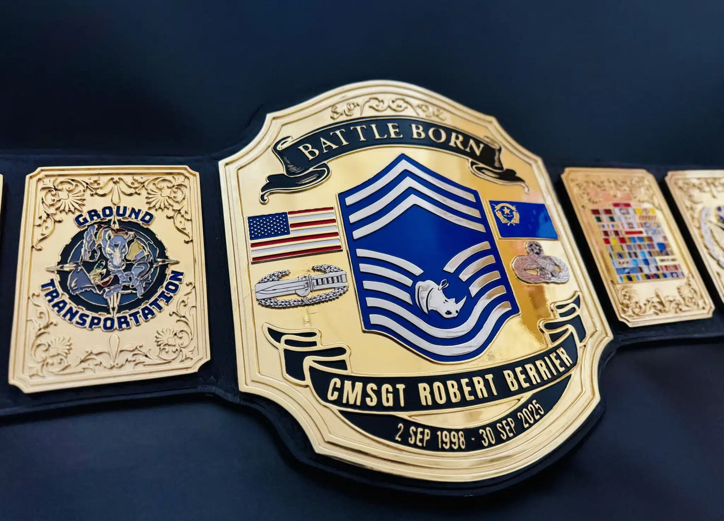 Battle Born Military Retirement Championship Belt