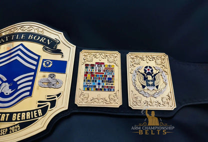 Battle Born Military Retirement Championship Belt
