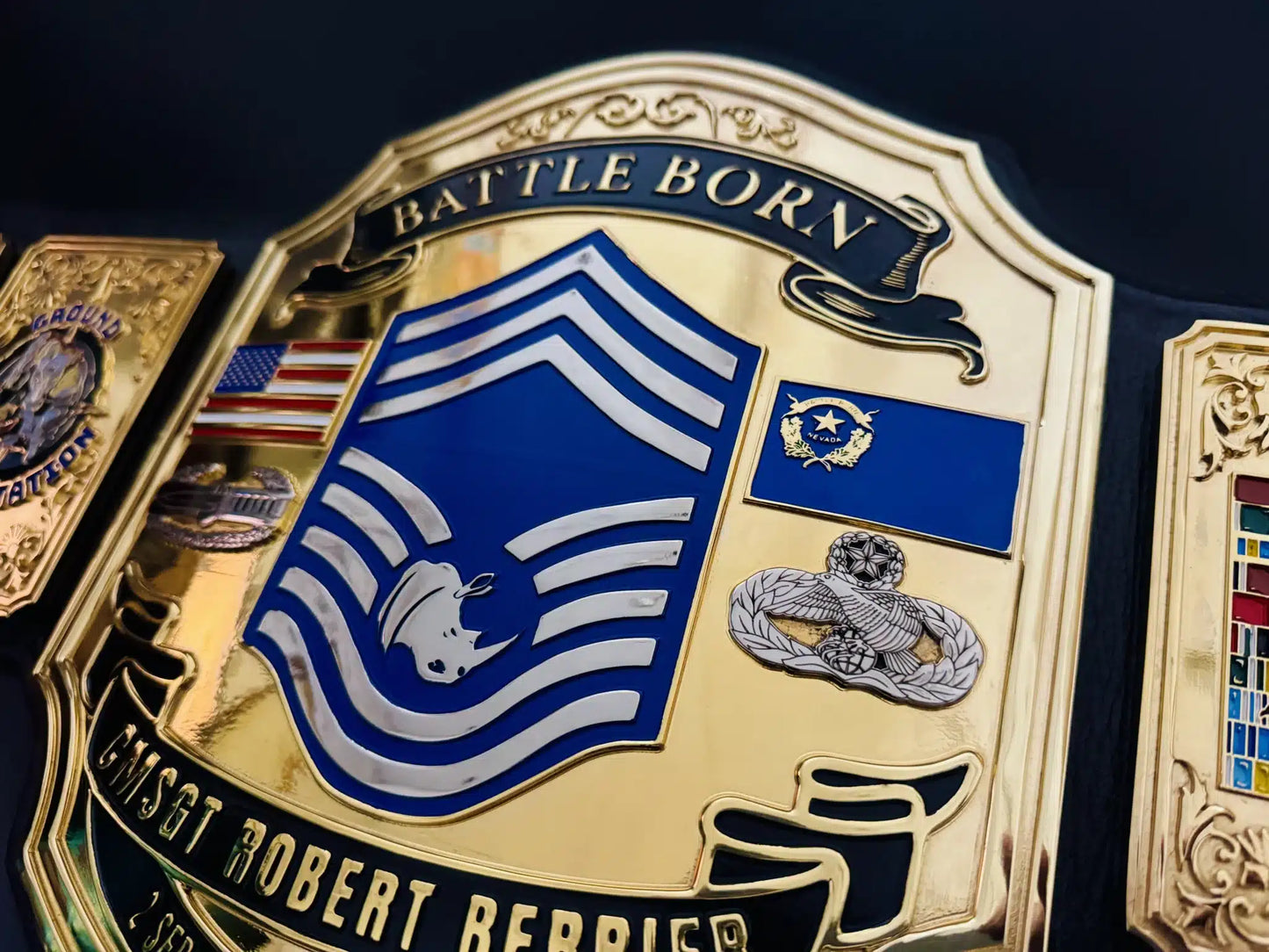 Battle Born Military Retirement Championship Belt