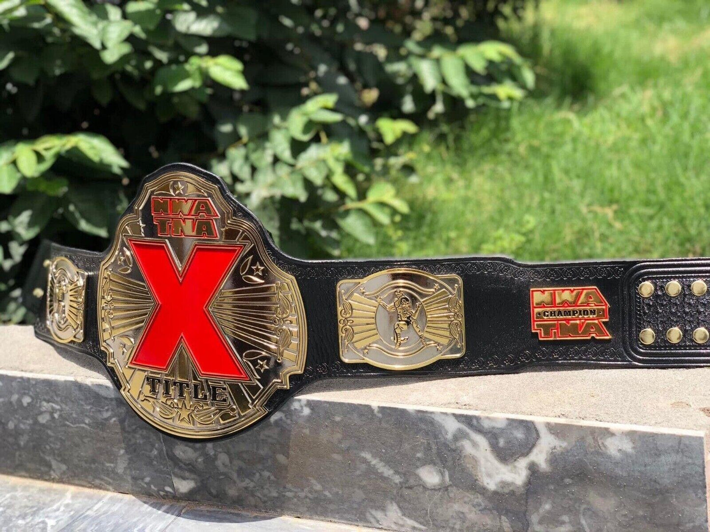 24K GOLD NWA TNA X CNC MADE CHAMPIONSHIP BELT