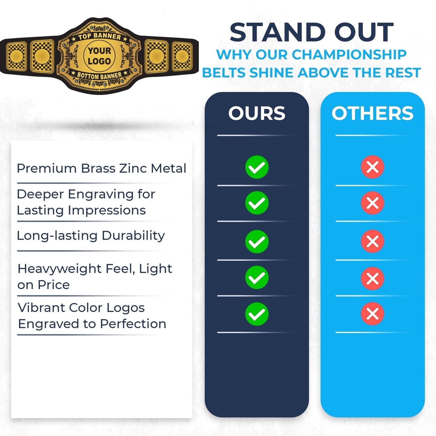 Custom Championship Wrestling Belt For All Sports