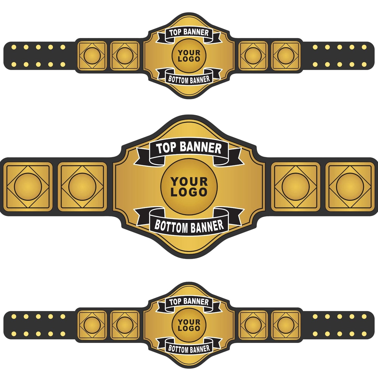 Authentic Wrestling Championship Belt Design