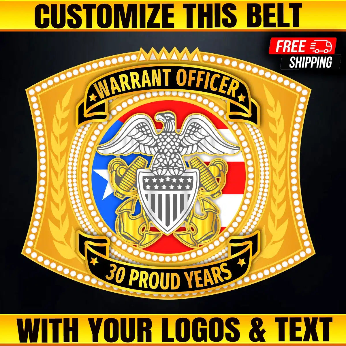 Warrant Officer Championship Belt – Customizable