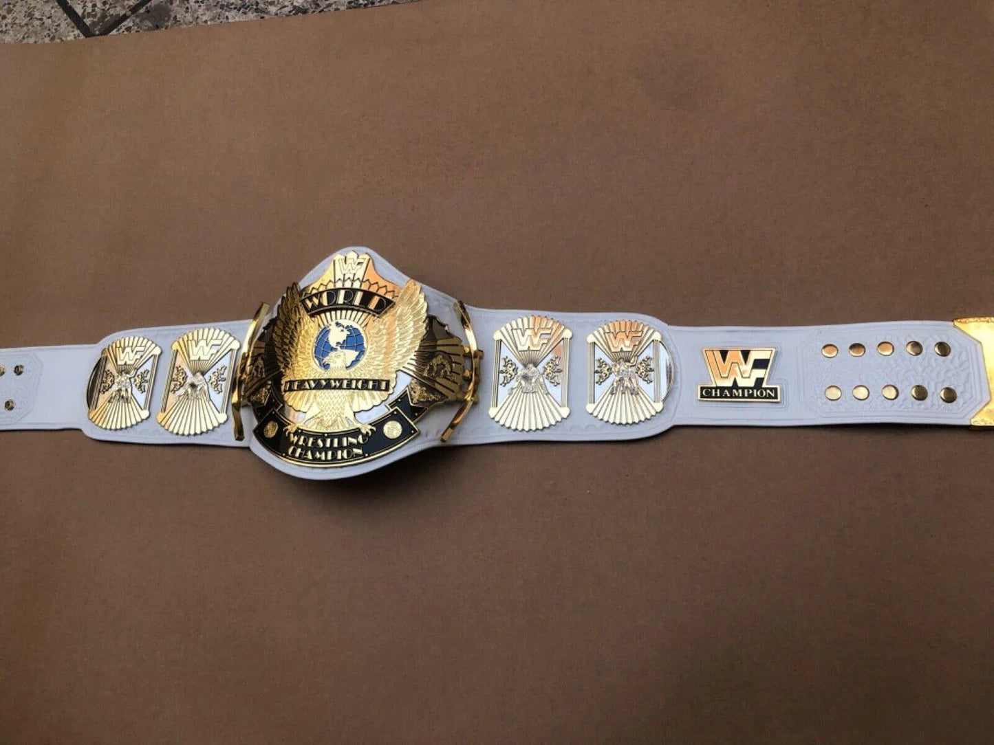 24K GOLD WWF WHITE WINGED EAGLE DUAL PLATED CNC HD CHAMPIONSHIP BELT