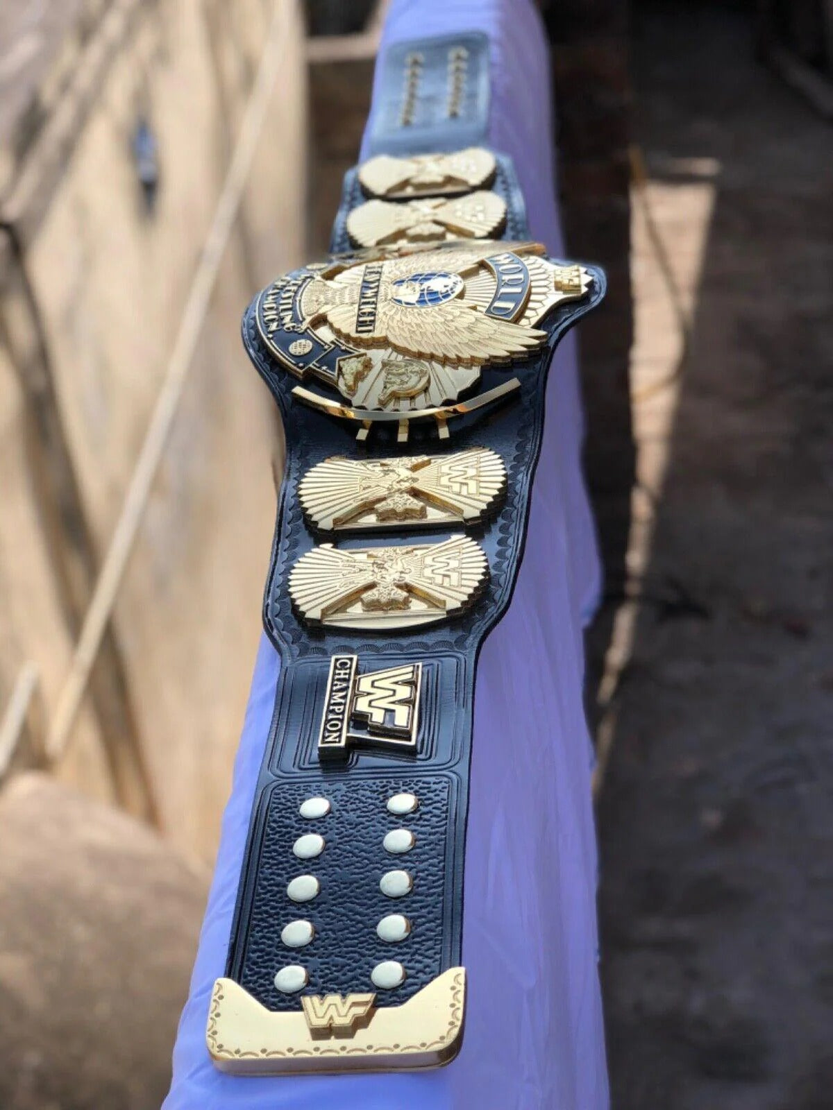 24K GOLD WWF Winged Eagle CNC HD Championship Belt