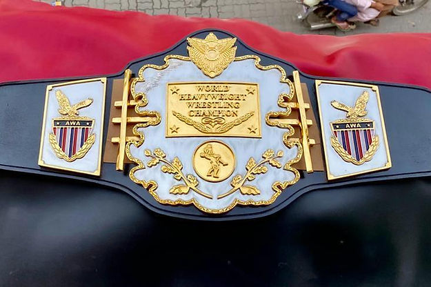 24K GOLD AWA Premium Heavyweight CNC Championship Belt