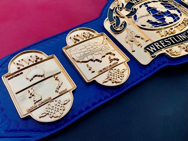 24K GOLD NWA Premium Tag Team Heavyweight CNC Championship Belt