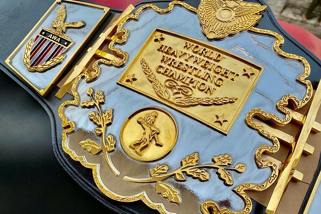 24K GOLD AWA Premium Heavyweight CNC Championship Belt