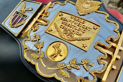 24K GOLD AWA Premium Heavyweight CNC Championship Belt