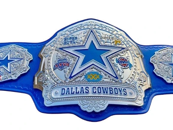 Dallas Cowboys Super Bowl Championship Wrestling Belt Adult Size Replica4mm Zinc