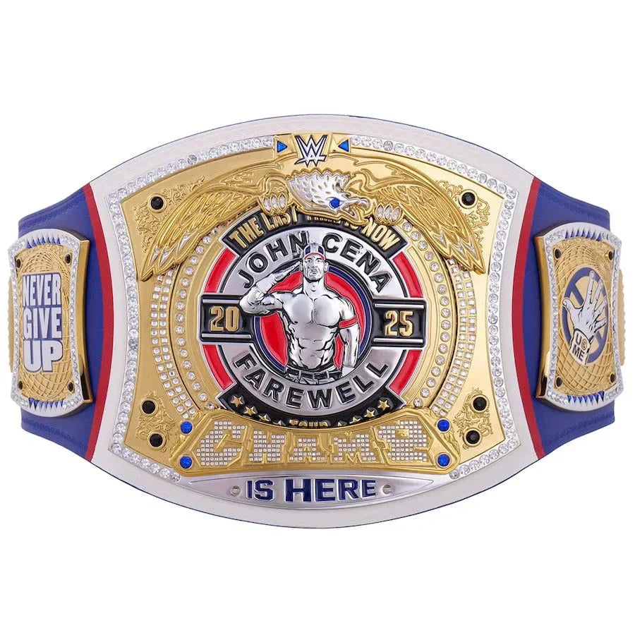 John Cena Farewell Tour SummerSlam 2025 Blue Spinner Championship Replica Title Belt ChampionshipBeltUS