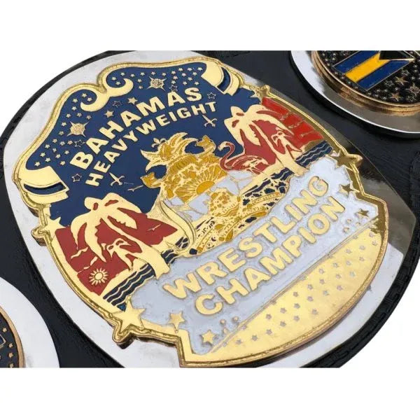 NWA Bahamas Bahamian Heavyweight Wrestling Champion Belt Islands Florida Championship ChampionshipBeltUS