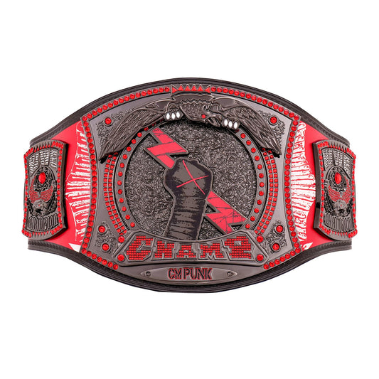 CM Punk Chicago Blackhawks Signature Series Spinner Championship Replica Title Belt ChampionshipBeltUS