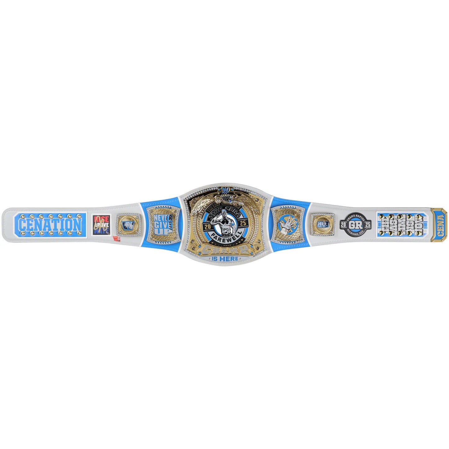 John Cena WWE Autographed Farewell Tour 2025 Grand Rapids Replica Title Belt - Limited Edition of 25