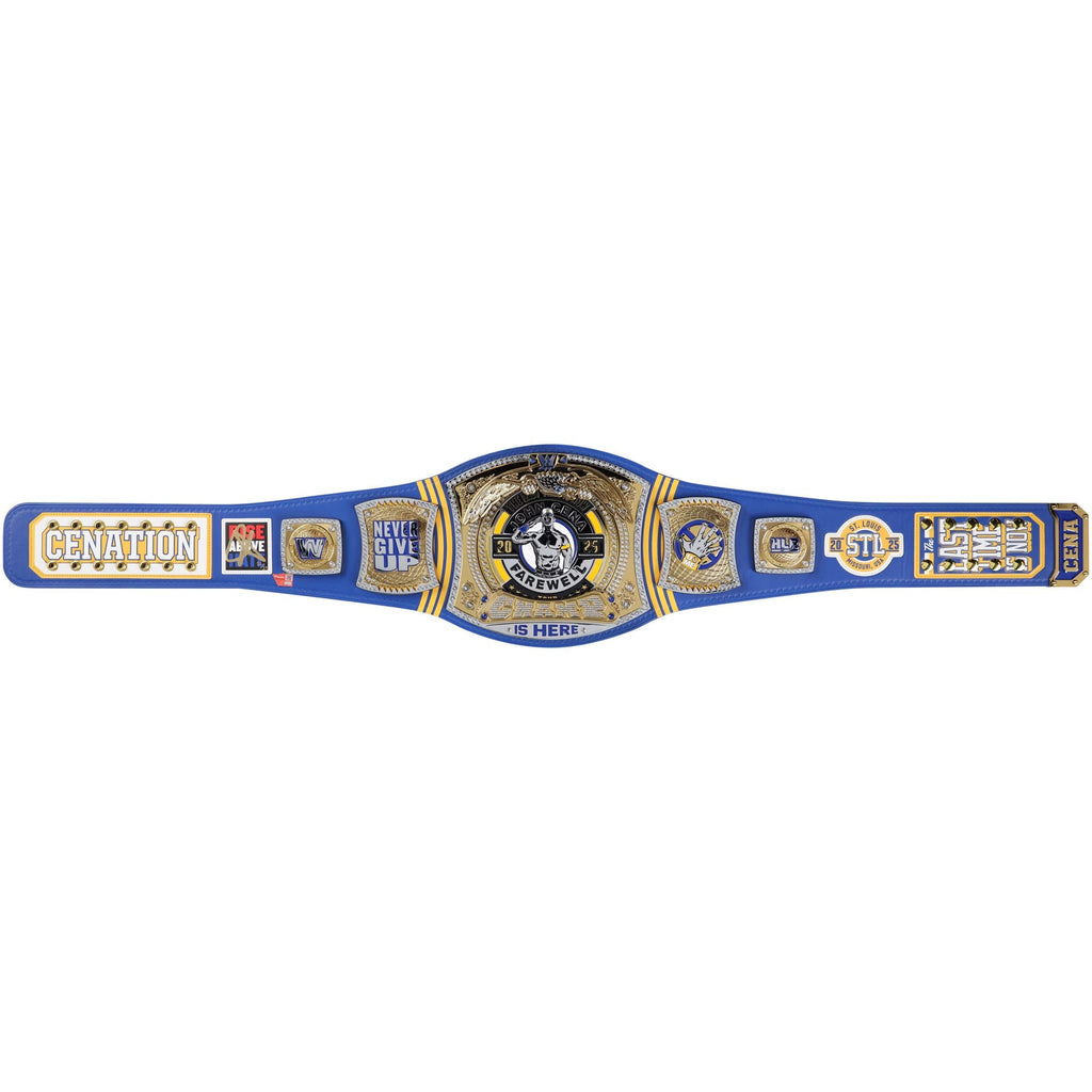 John Cena WWE Autographed Farewell Tour 2025 St. Louis Replica Title Belt - Limited Edition of 25