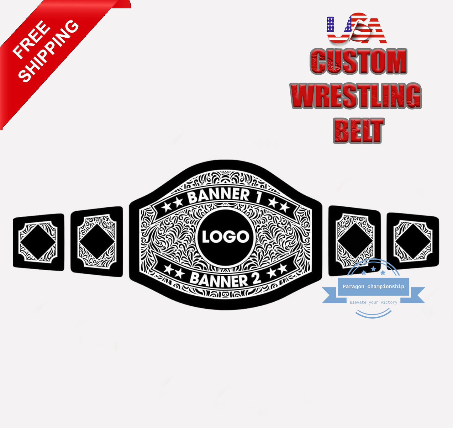 "Design Your Own" 4lb Custom Wrestling Championship Belt