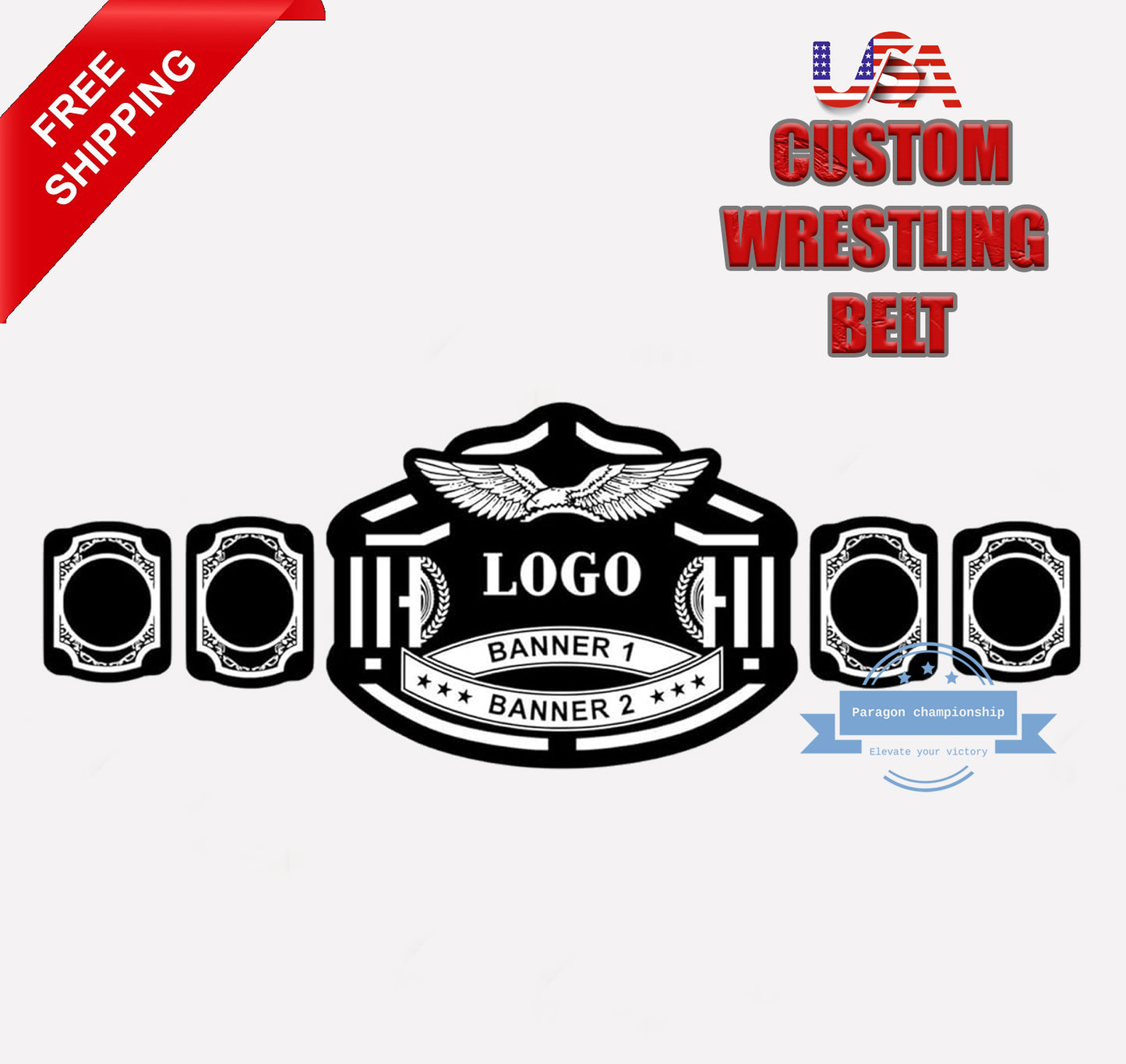 "Design Your Own" 4lb Custom Wrestling Championship Belt