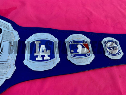 24K Los Angeles Dodgers Championship Belt – MLB Fan Title Replica (Blue Edition)