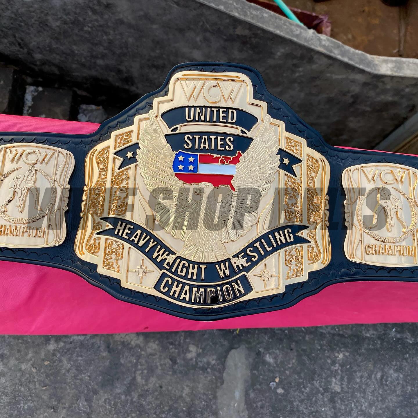 The 24K GOLD WCW United States Premium CNC Championship Belt Replica