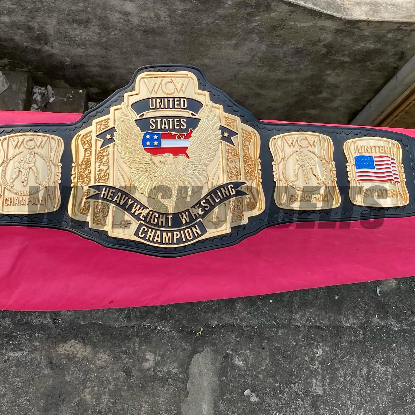 The 24K GOLD WCW United States Premium CNC Championship Belt Replica