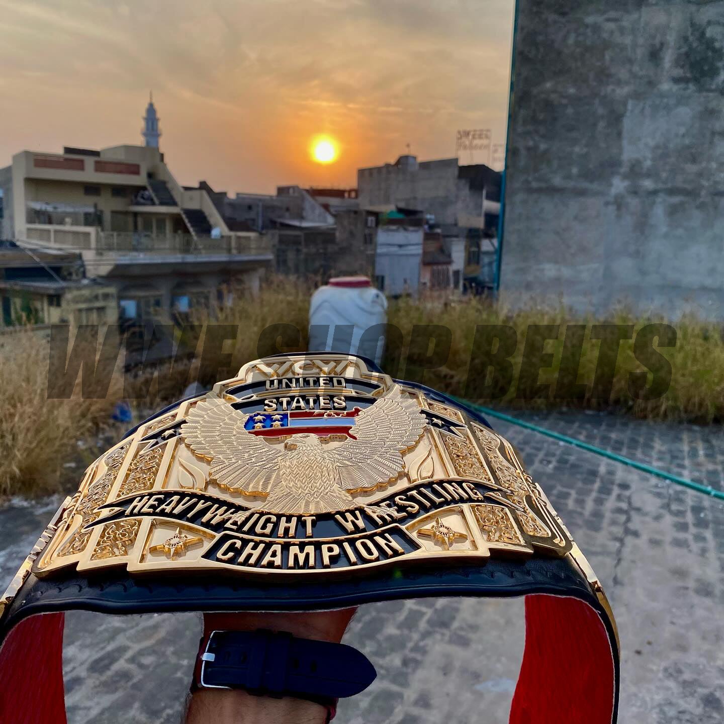 The 24K GOLD WCW United States Premium CNC Championship Belt Replica