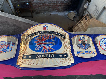 The 24K GOLD NFL Buffalo Bills Mafia Premium CNC Championship Belt Replica