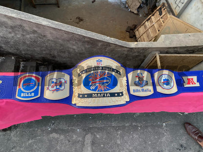 The 24K GOLD NFL Buffalo Bills Mafia Premium CNC Championship Belt Replica